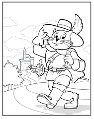 Puss in boots - Colouring book