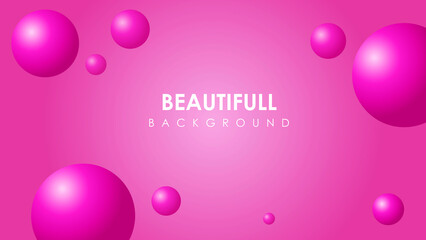Simple background with a combination of pink and pink bubbles