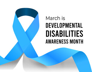 National Developmental Disabilities Awareness Month. Illustration on white
