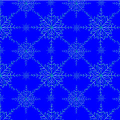 Fototapeta na wymiar Seamless vector pattern with shiny snowflakes on a blue background.For packaging,wallpaper,paper,textile,background,cover.