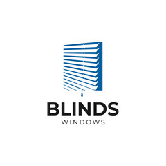 Blinds windows coverings logo vector abstract graphic