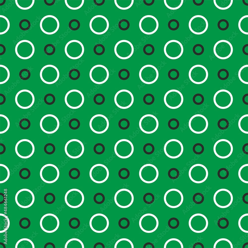 Poster seamless vector pattern with dots on fresh grass green background