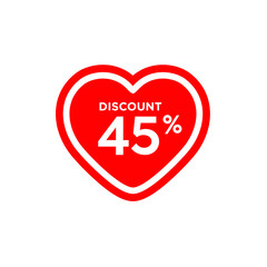 Discount 45% Love Sticker