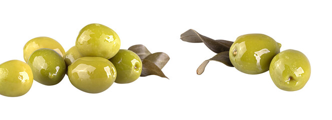 Olives isolated on a white background