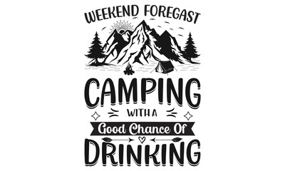 Camping crew | Camping quote T-shirt Design.