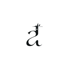 Fototapeta premium Letter A, O and T logo concept for oil company. Letter A,O,T minimalist logotype