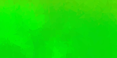 Dark green, yellow vector triangle mosaic design.