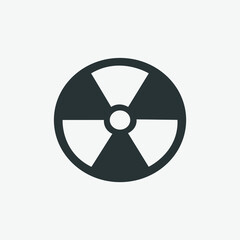 radioactive isolated vector icon. radiation symbol.