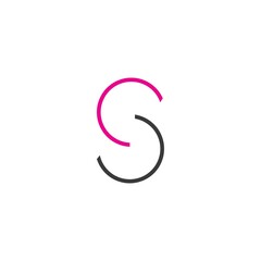 Obraz premium Letter S icon logo vector