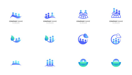 Company logo brand concept set