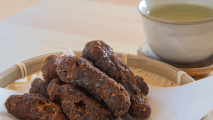 かりんとう　”Japanese deep fried brown sugar snack”