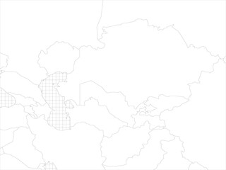 Central Asia simple outline blank map