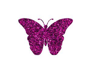 Obraz na płótnie Canvas Butterfly Purple Glitter Icon Logo Symbol illustration 