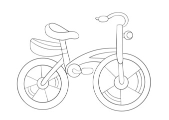 Bicycle. Transport for adults and children. Leisure activities and sports. Vector illustration