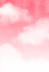 背景素材_水彩テクスチャ_空_ピンク