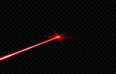 Vector laser beam PNG. Red laser beam on an isolated transparent background. Laser security system, protection. Red laser png. - obrazy, fototapety, plakaty