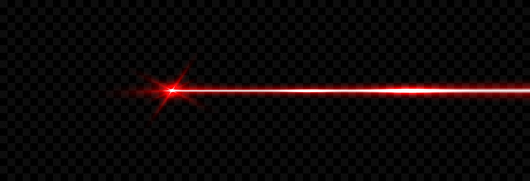 Vector laser beam PNG. Red laser beam on an isolated transparent  background. Laser security system, protection. Red laser png. Stock Vector  | Adobe Stock