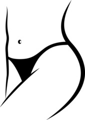 sketch of woman hips and panties