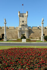 Puertas de Tierra fortress gate at Cadiz in Spain © fotoember