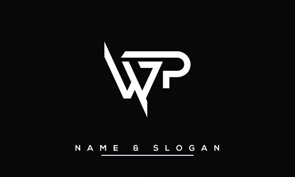 WP,  PW,  W,  P   Abstract Letters Logo Monogram