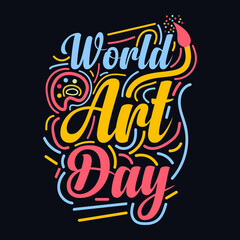 World Art Day typography design