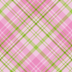 Seamless pattern in pink and green colors for plaid, fabric, textile, clothes, tablecloth and other things. Vector image. 2