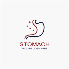 stomach health and stomach care logo design icon vector template