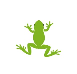 Frog logo. Abstract frog on white background