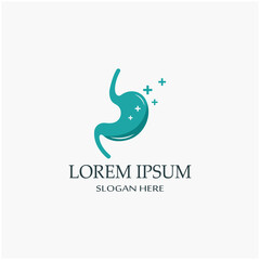 Fototapeta premium stomach health and stomach care logo design icon vector template