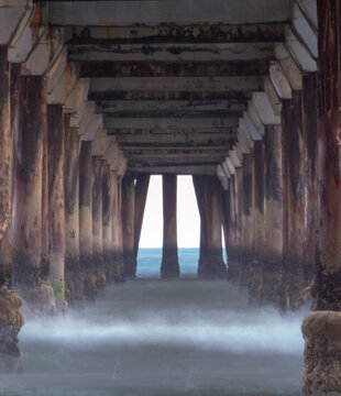 mongagu&aacute; fishing platform in the late afternoon
