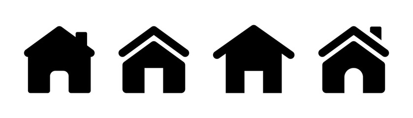 Real estate icon. House icon set. Home symbol in glyph. Real estate illustration. House sign in solid. Home vector. Stock illustration