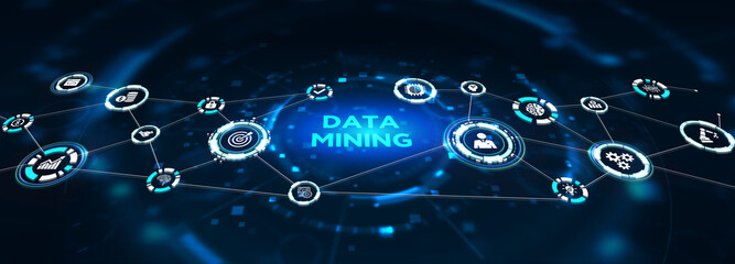 Data mining concept. Business, modern technology, internet and networking concept.3d illustration