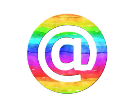 Internet Symbol symbol, LGBT Gay Pride Rainbow Flag icon logo illustration