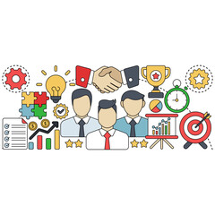 Vector design of business handshake illustration