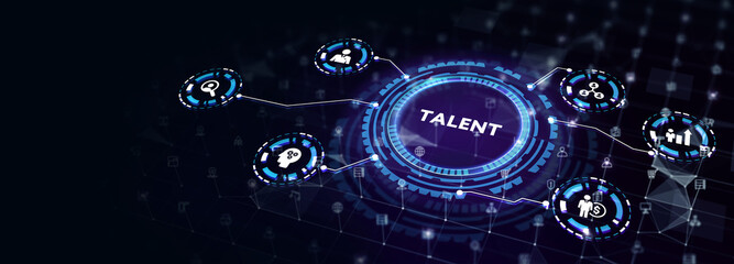 Open your talent and potential. Talented human resources - company success. 3d illustration