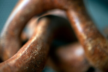 Fototapeta na wymiar close up of rusty chain