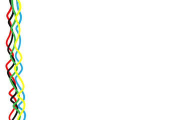 Curved color lines. Vector graphics.