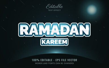Fototapeta na wymiar Ramadan kareem editable text effect Free Vector 