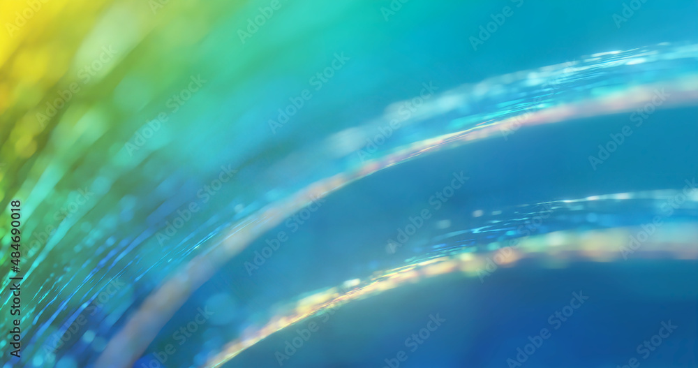 Poster colorful abstract blue curve background. 3d rendering