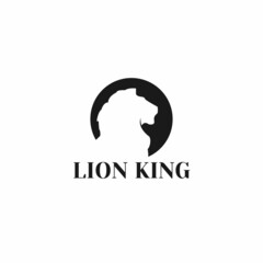 Lion king logo design. Silhouette lion logo template. Vector Illustration