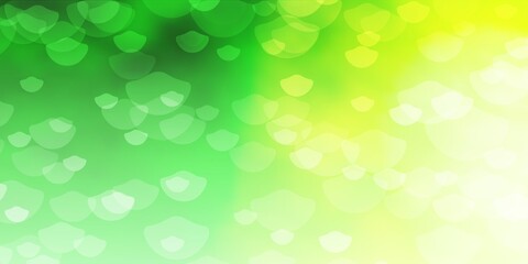 Light Green vector background with circles. Abstract colorful disks on simple gradient background. Pattern for business ads.