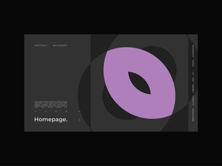 Abstract homepage background. Bauhaus, Modernism aesthetics. Minimal illustration brutalism inspired.