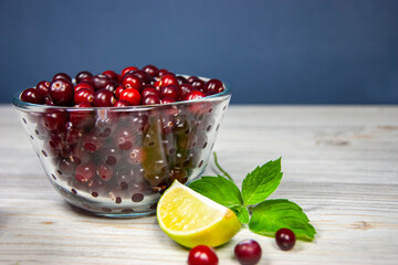 Bowl with cranberries