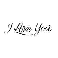 I Love You. Simple Lettering I Love You sign with heart decoration vector design