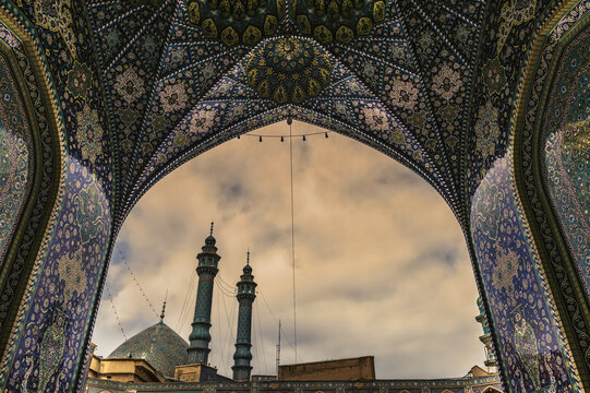 Qom, Iran &ndash; April 16, 2019: Hazrat-e Masumeh, Shrine of Fatima al-masumeh sister of eight Imam Reza and daughter of the seventh Imam Musa al-Kadhim, Qom, Iran