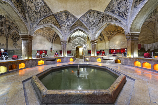 Shiraz, Iran &ndash; April 08, 2019: Historic Hamman-e Vakil Bath, Shiraz, Fars Province, Iran
