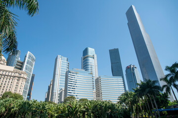 Fototapeta na wymiar Guangzhou Financial Center Modern Office Building