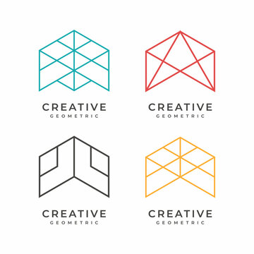 Abstract geometric elements creative vector design template