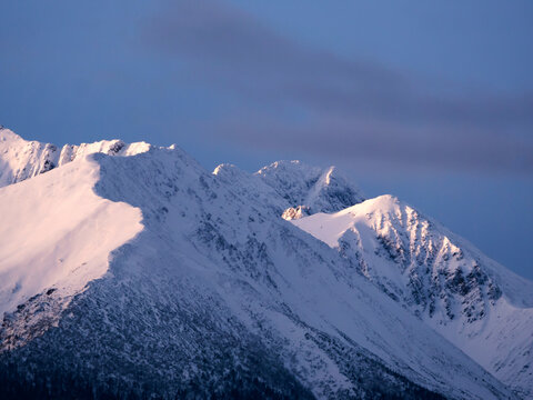 Fototapeta Tatry Wysokie, zima widok na Świnicę