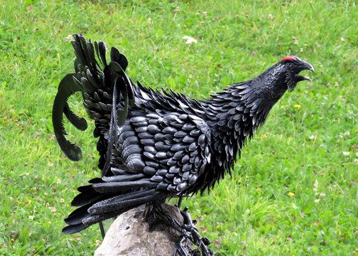 Black Grouse made by italian metal artisans from Sottoguda